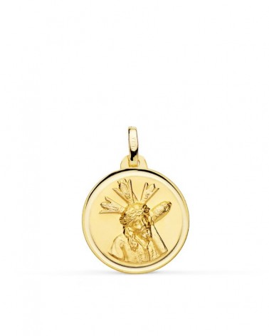 Medalla oro 18k Cristo del Gran Poder 18 mm