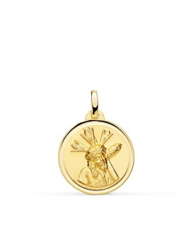 Medalla oro 18k Cristo del Gran Poder 18 mm