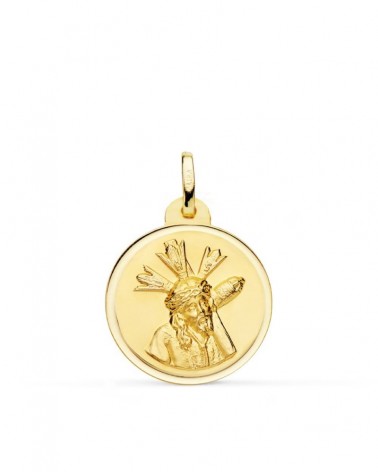Medalla oro 18k Cristo del Gran Poder 20mm