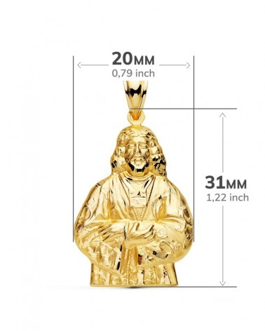 Medalla oro 18k Cristo de Medinaceli 31x20 mm