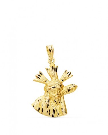 Colgante oro 18k Cristo del Gran Poder 24x18 mm