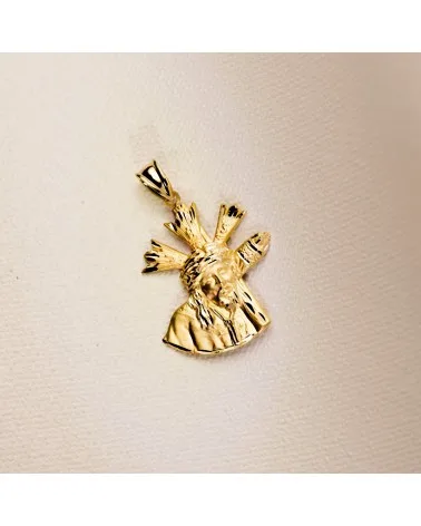 Medalla Cristo Gran Poder oro 18k 28x24mm