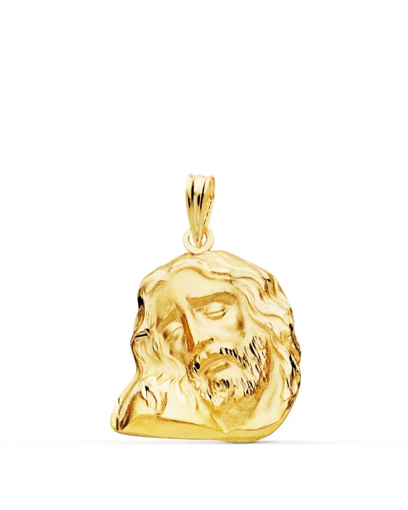 Colgante oro 18k cabeza de Cristo 23x19 mm