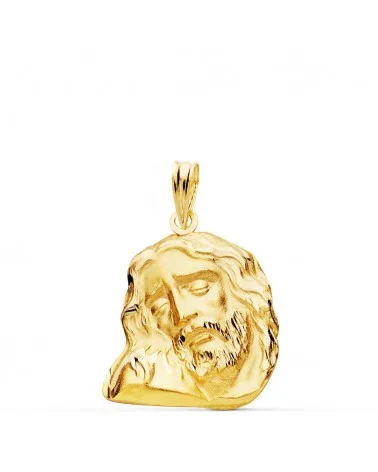 Colgante oro 18k cabeza de Cristo 23x19 mm