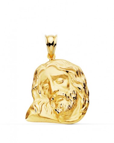Colgante oro 18k cabeza de Cristo 26x21 mm