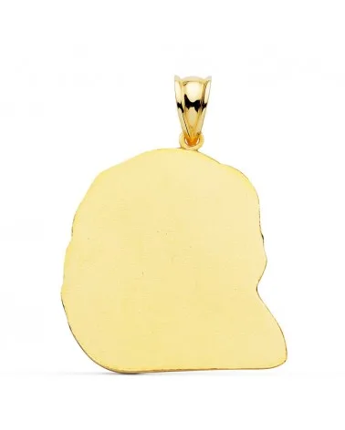 Colgante Cristo oro 18k cabeza tallada 30x25mm