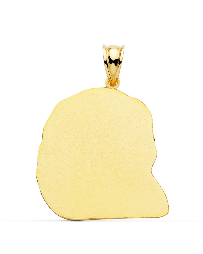 Colgante Cristo oro 18k cabeza tallada 30x25mm