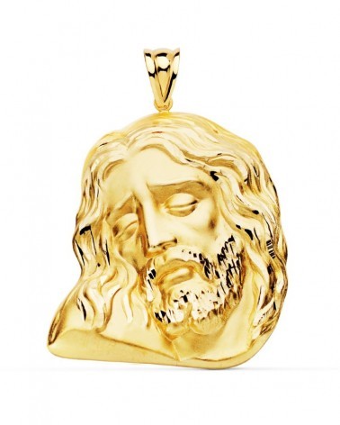 Colgante oro 18k cabeza de Cristo 42x35mm