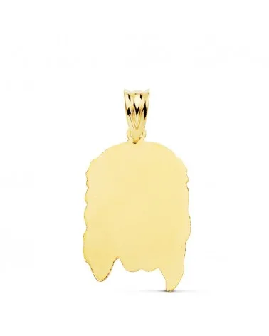 Colgante Cristo oro 18k rostro tallado 26x16mm
