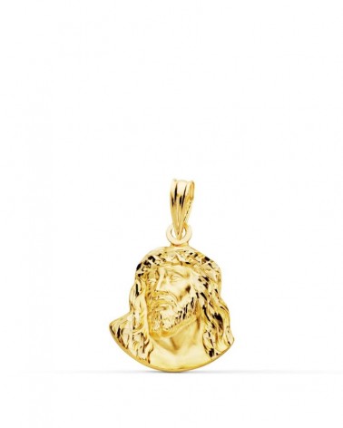 Colgante oro 18k cabeza Cristo Murillo 18x14 mm