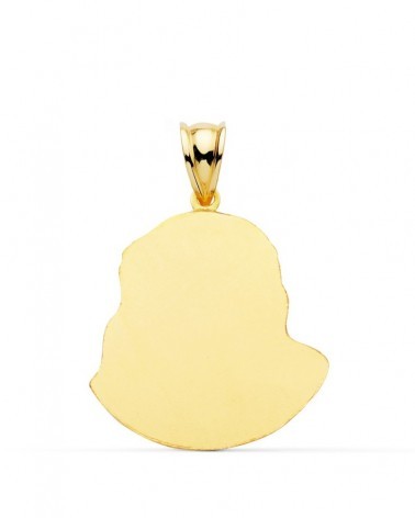 Colgante oro 18k Cristo rostro 27x22mm