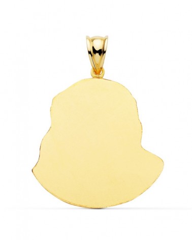 Colgante oro 18k Cristo Santo Rostro 42x35 mm