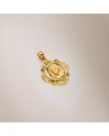 Colgante oro 18k Cristo ornamental 32x29mm