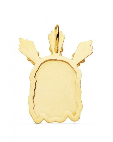 Colgante Cristo oro 18k cabeza con potencias 39x28mm