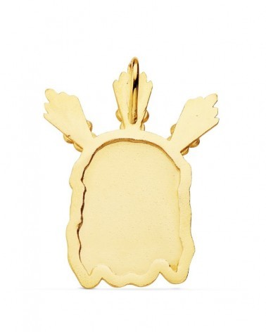 Colgante Cristo oro 18k cabeza con potencias 39x28mm