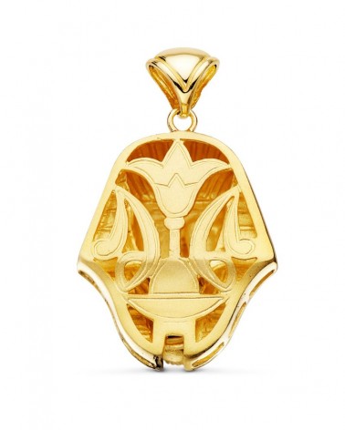 Colgante oro 18k bicolor Tutankamón 32x28mm
