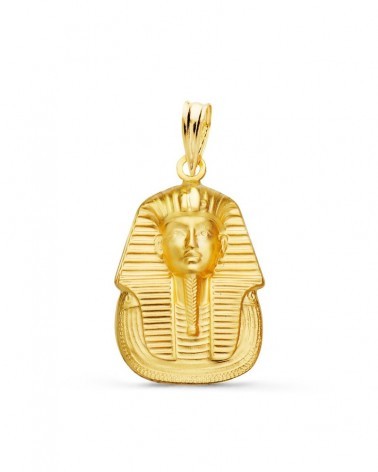 Colgante oro 18k Tutankamón matizado 20x14mm