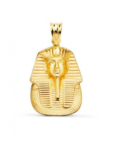 Colgante oro 18k Tutankamón matizado 30x22mm