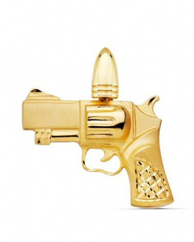Colgante oro 18k pistola escultura 46x39mm
