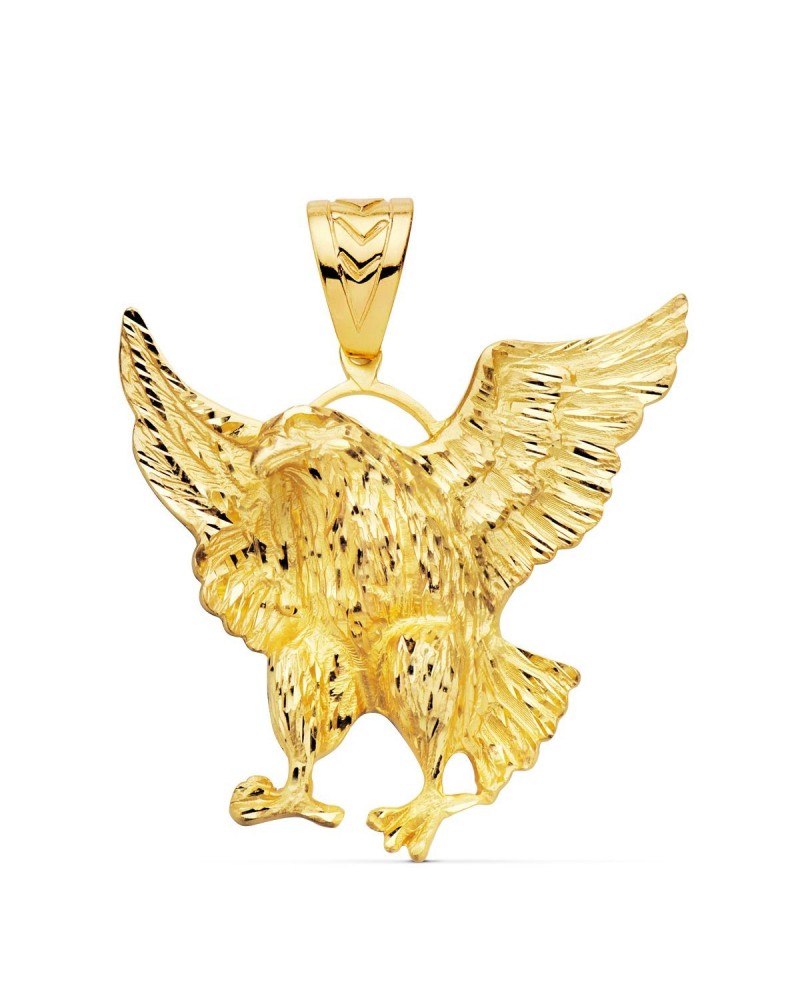 Colgante oro 18k águila calva americana 49x47mm