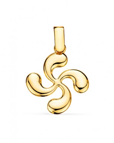 Colgante oro 18k Lauburu vasco 23x20mm