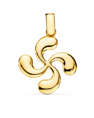 Colgante oro 18k lauburu vasco 28x25mm