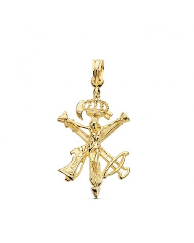 Colgante cruz legión oro 18k Cristo 31x20mm