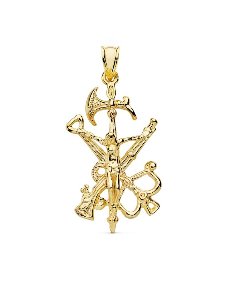 Cristo oro 18k amarillo Legión 44x22 mm