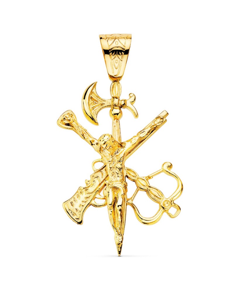 Cruz oro 18k legionario 55x40 mm peso 21,5 gramos