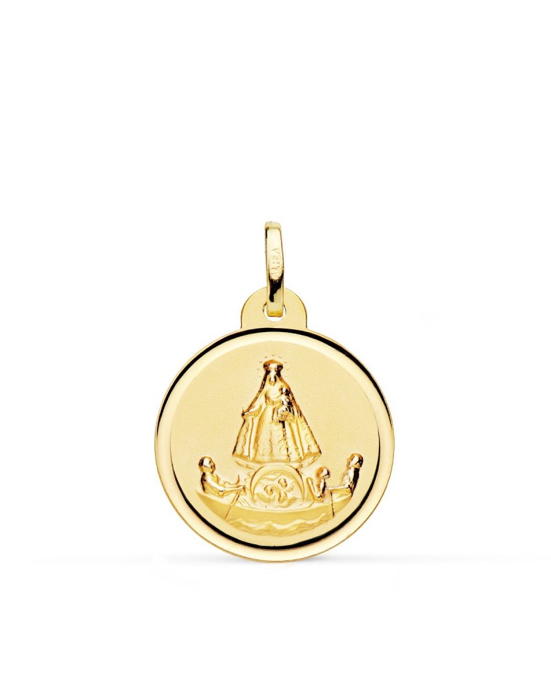 Medalla oro 18k Virgen Caridad del Cobre 16mm
