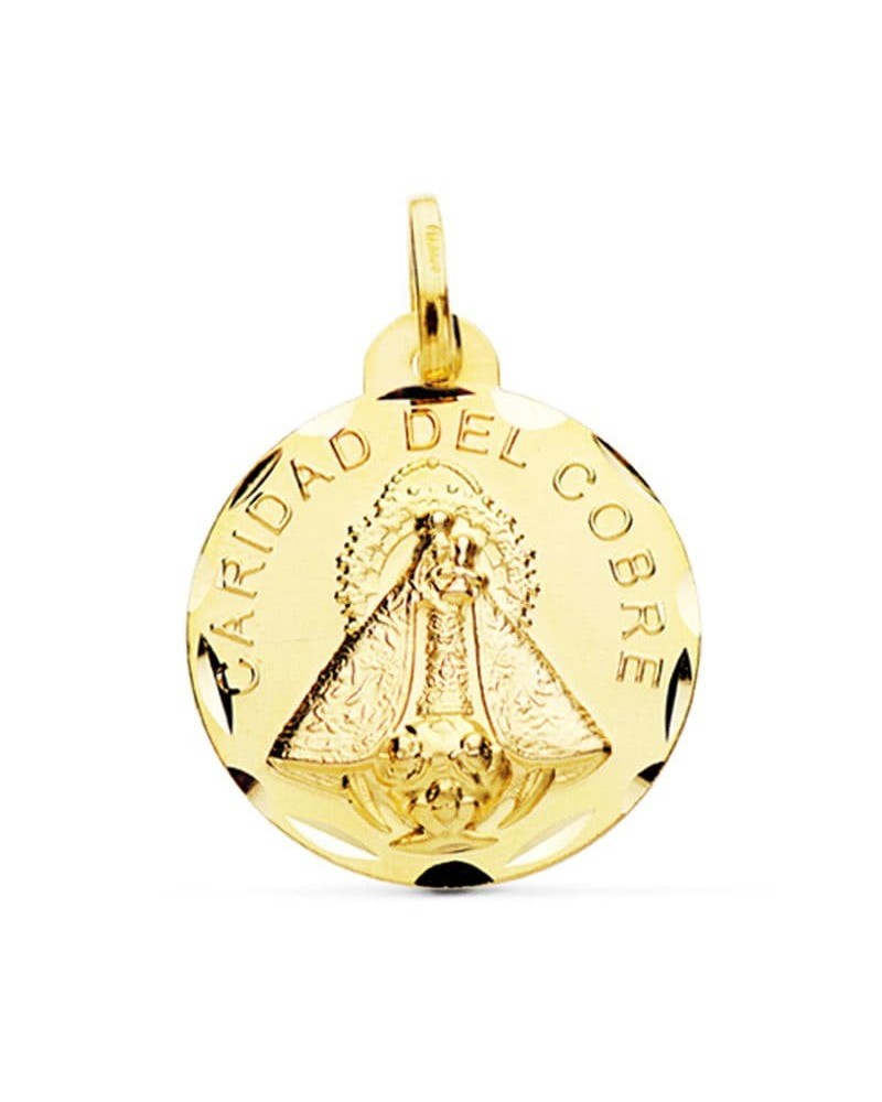 Medalla oro 18k Virgen Caridad del Cobre 24mm