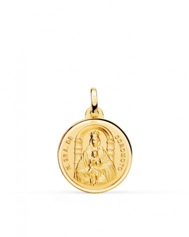Medalla oro 18k Virgen Nuestra Señora del Coromoto 18mm