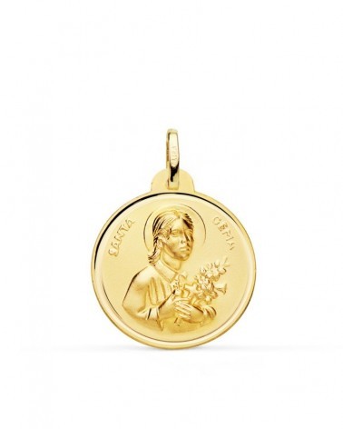 Medalla Santa Gema oro 18k amarillo 22mm