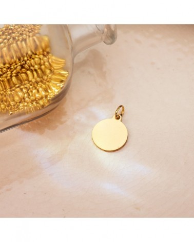 Medalla oro 18k Santa Rita 14mm
