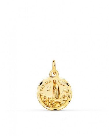 Medalla oro 18k Virgen de Fátima 12 mm