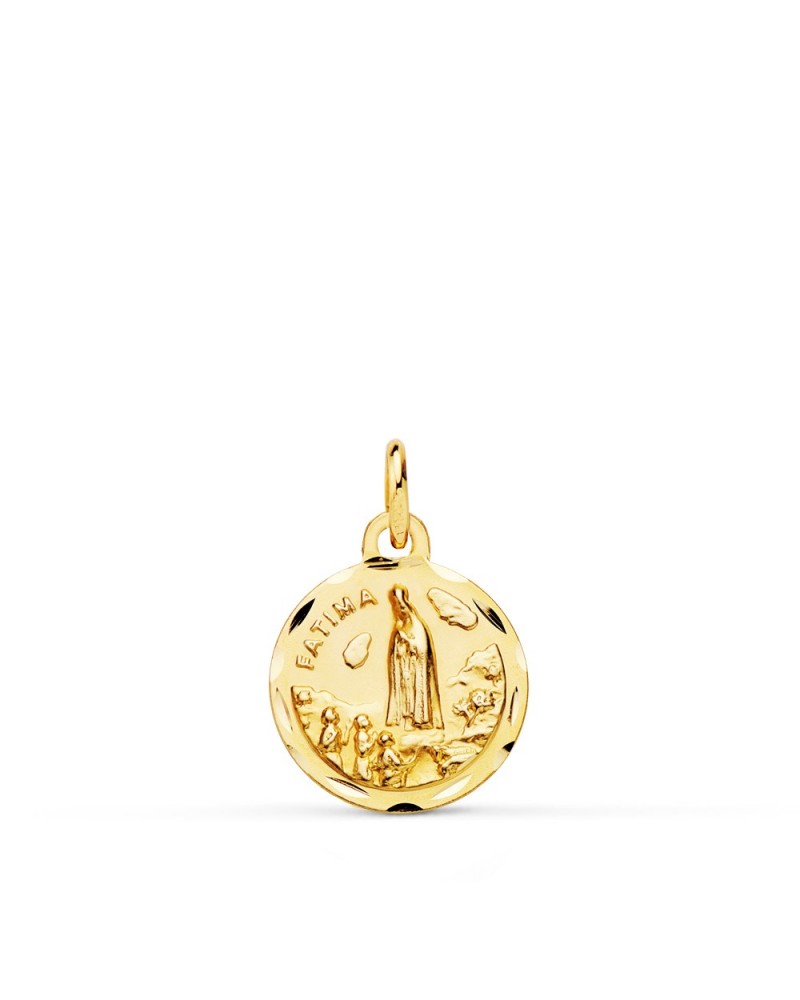 Medalla oro 18k Virgen de Fátima 12 mm