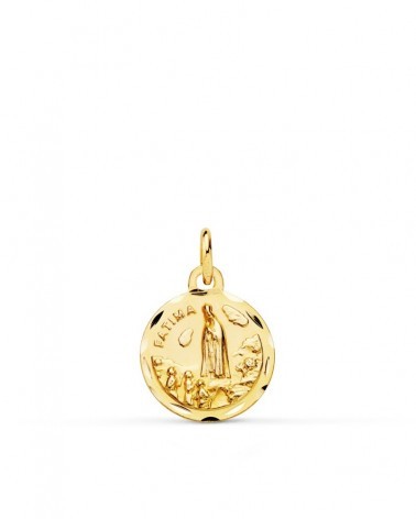 Medalla oro 18k Virgen de Fátima 12 mm