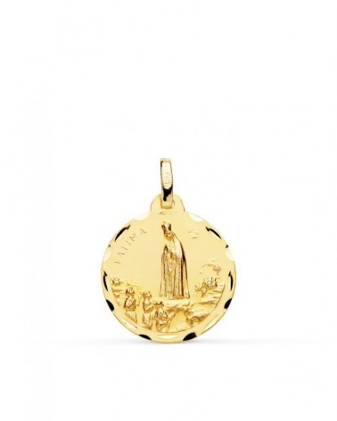 Medalla oro 18k Virgen de Fátima 18mm