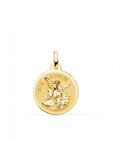 Medalla oro 18k San Miguel Arcángel 18mm