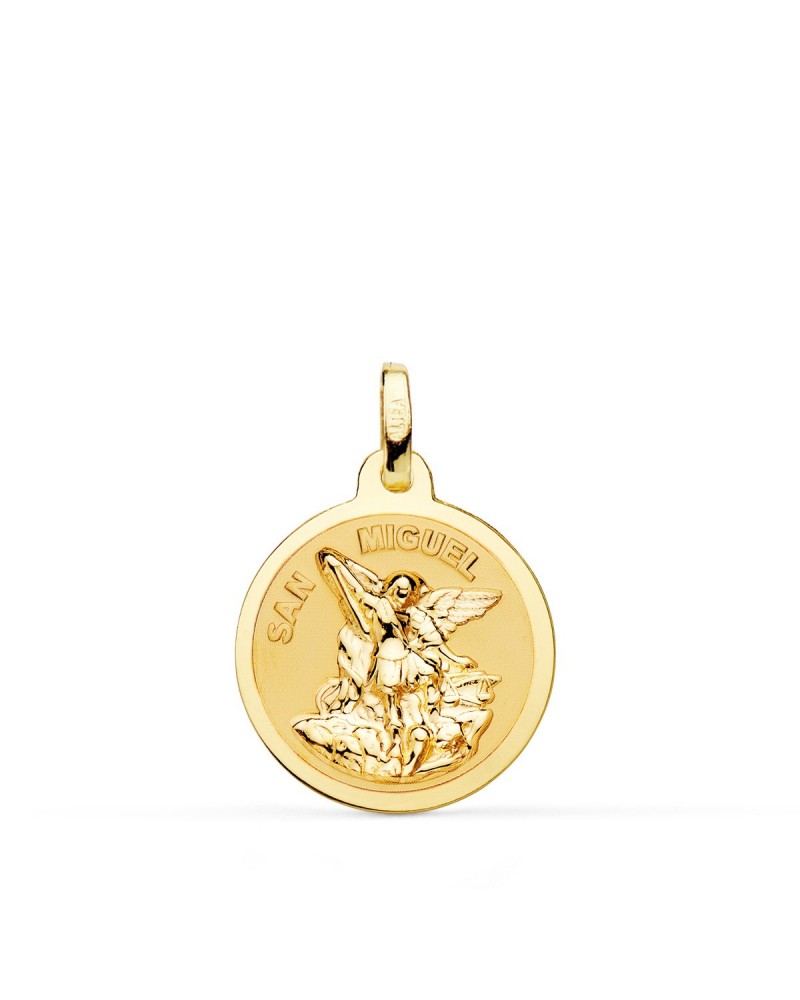 Medalla oro 18k San Miguel Arcángel 18mm