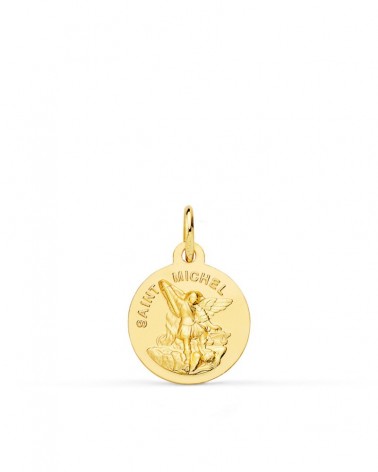 Medalla oro 18k San Miguel Arcángel 12mm