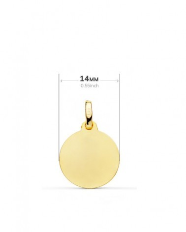 Medalla San Miguel oro 18k amarillo 14mm