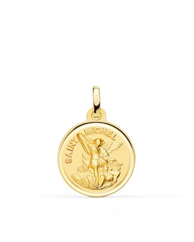 Medalla oro 18k San Miguel Arcángel 16mm
