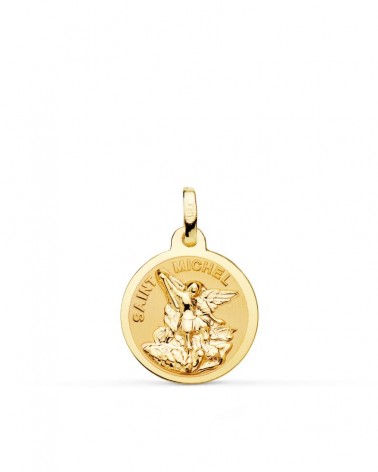 Medalla oro 18k San Miguel Arcángel 16mm