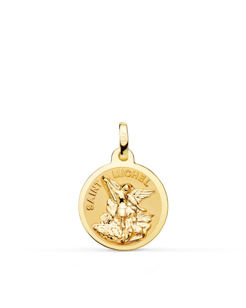 Medalla oro 18k San Miguel Arcángel 16mm
