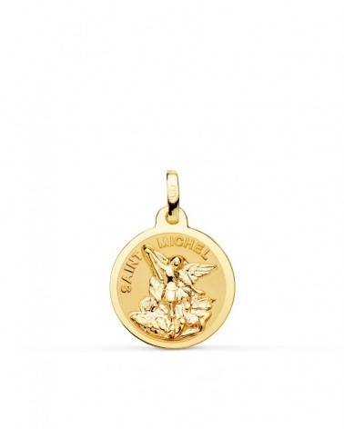 Medalla oro 18k San Miguel Arcángel 16mm