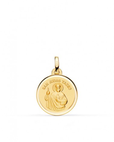Medalla oro 18k San Judas Tadeo 16mm