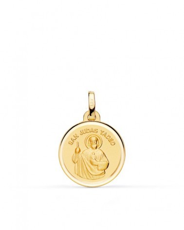Medalla oro 18k San Judas Tadeo 16mm