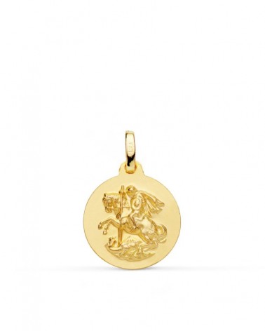 Medalla San Jorge oro 18k amarillo 16mm