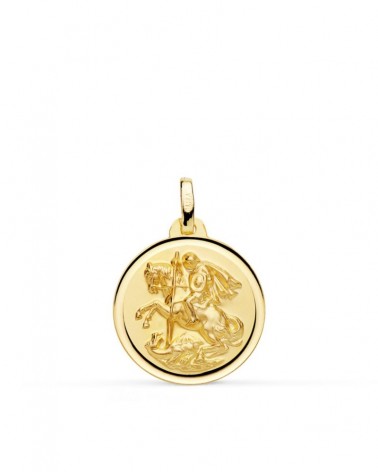 Medalla San Jorge oro 18k amarillo 18mm